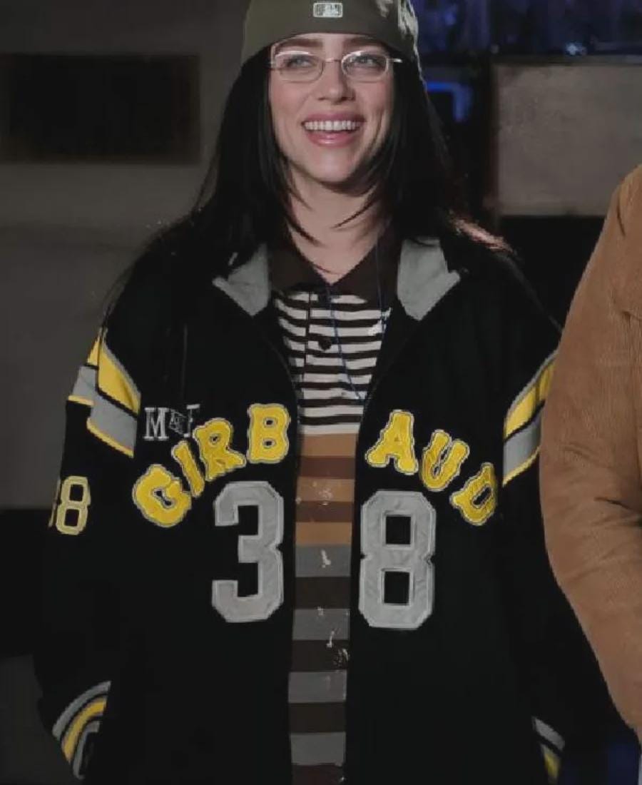 Billie Eilish GIRBAUD 38 Varsity Jacket – Vintage Oversized Streetwear Zip-Up