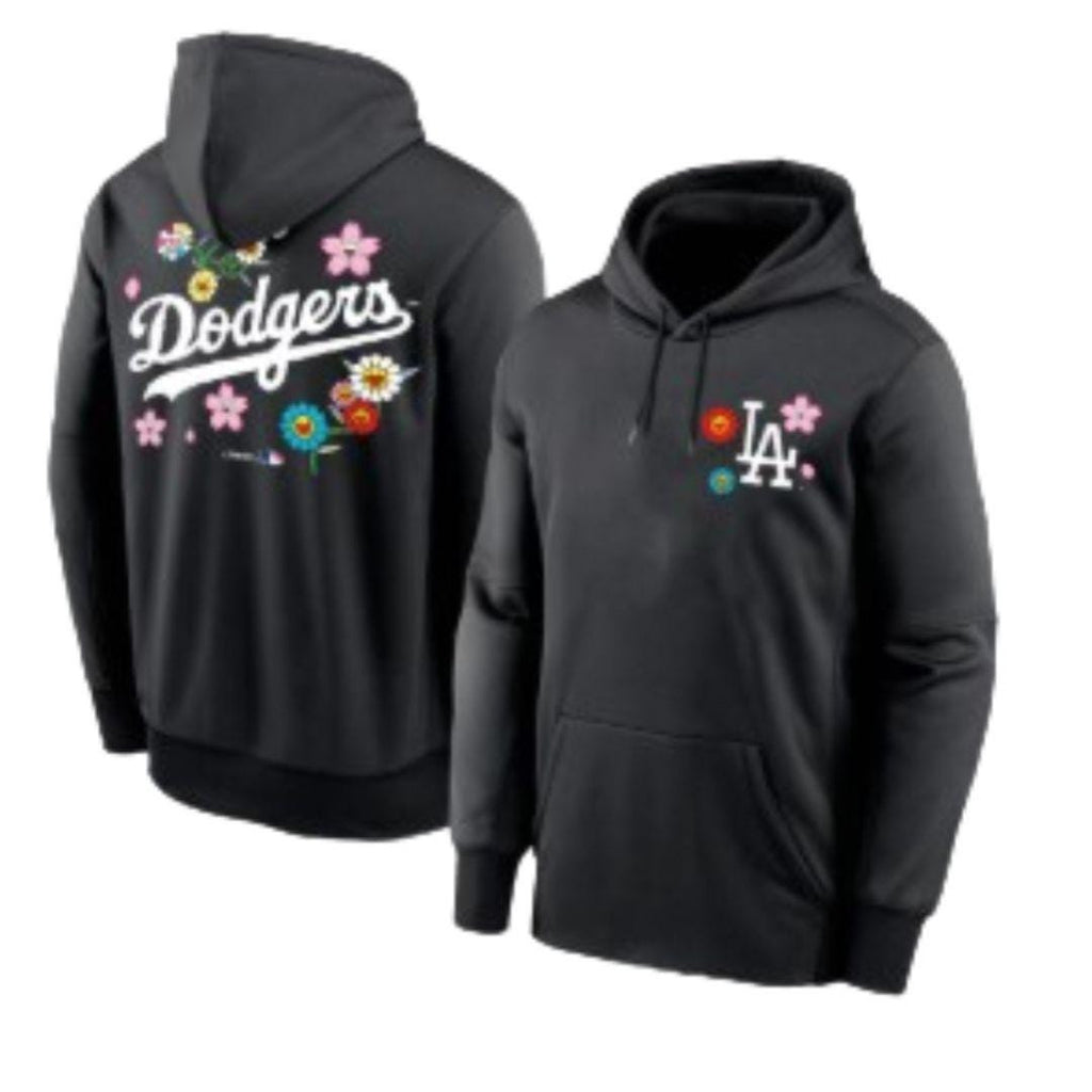 LA Dodgers Pullover Hoodie, Murakami Printed Floral Design