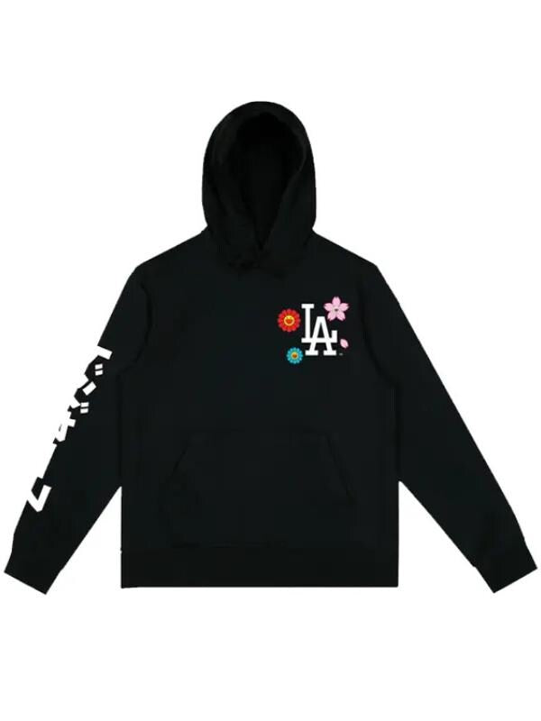 LA Dodgers Pullover Hoodie, Murakami Printed Floral Design