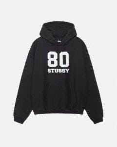 Unisex Printed “80” Hoodie – Streetwear Fleece Pullover, Vintage Number, Cozy Winter Sweatshirt, Urban Hoodie
