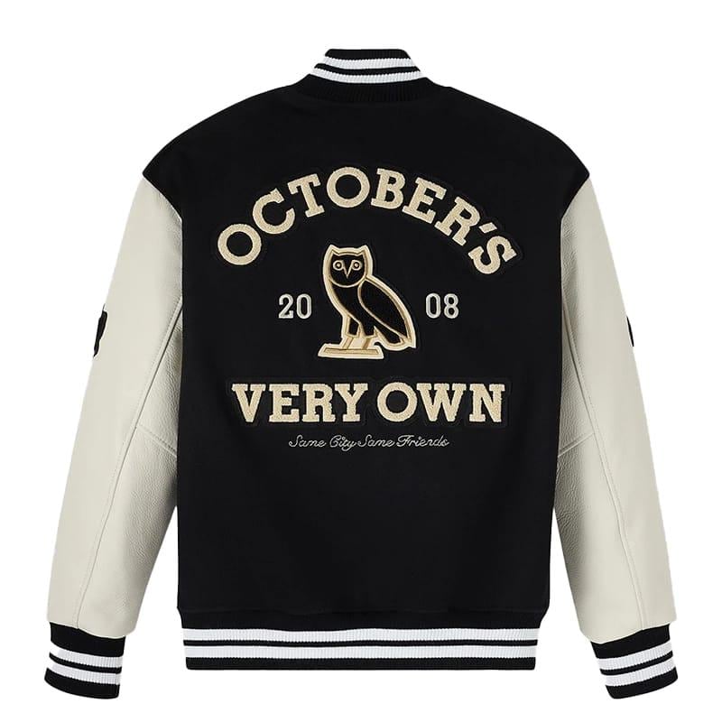 OVO Warriors Varsity Bomber | Winter Streetwear Jacket | Unisex College Coat