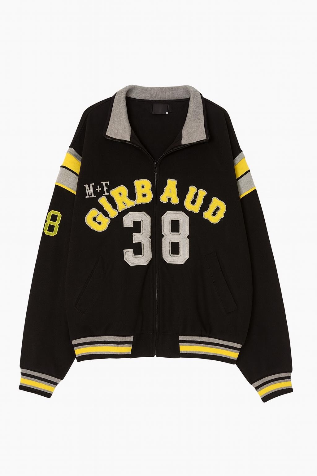 Billie Eilish GIRBAUD 38 Varsity Jacket – Vintage Oversized Streetwear Zip-Up
