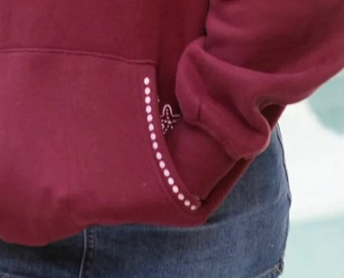 Live in the Moment Hoodie In Cherry