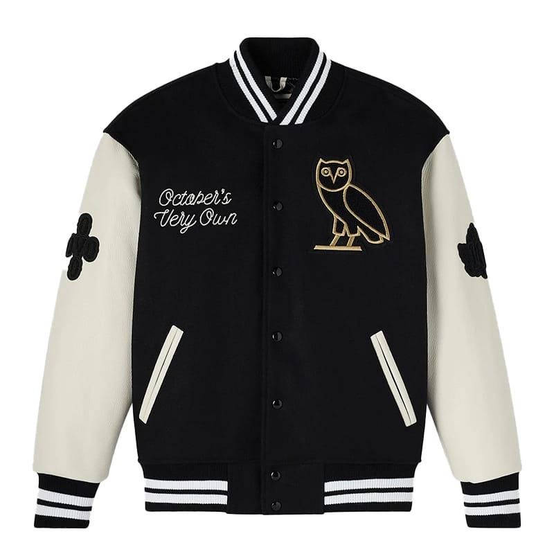 OVO Warriors Varsity Bomber | Winter Streetwear Jacket | Unisex College Coat