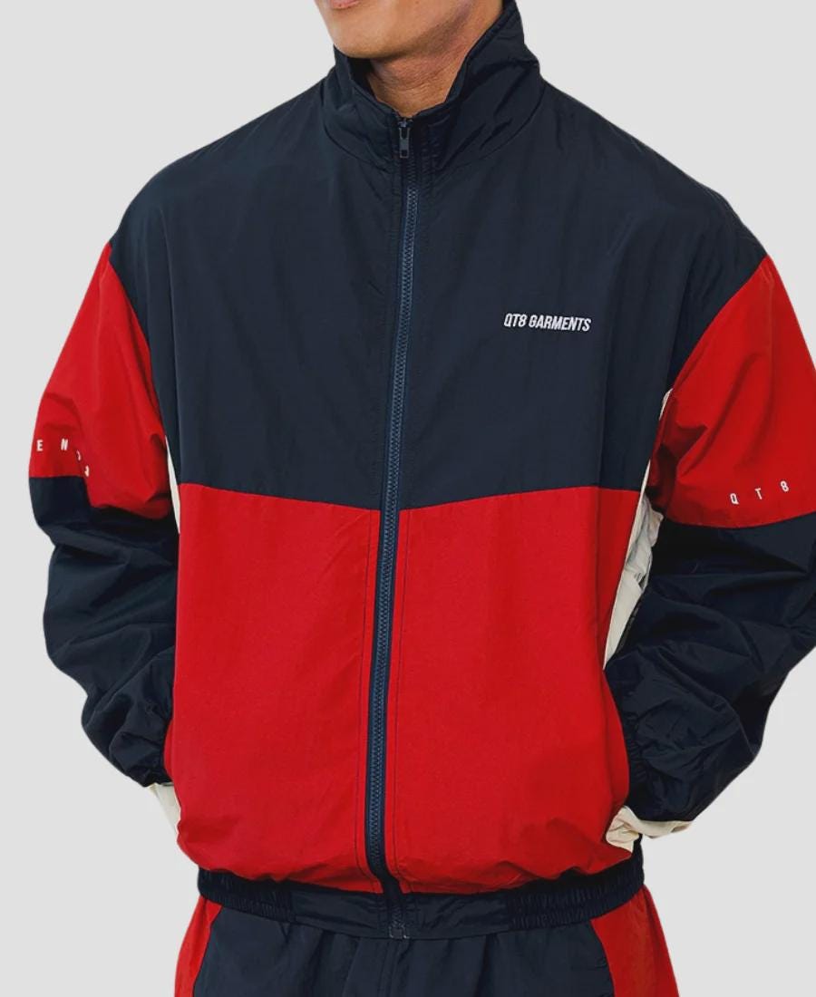 Qt8 Garments Red & Black Track Jacket