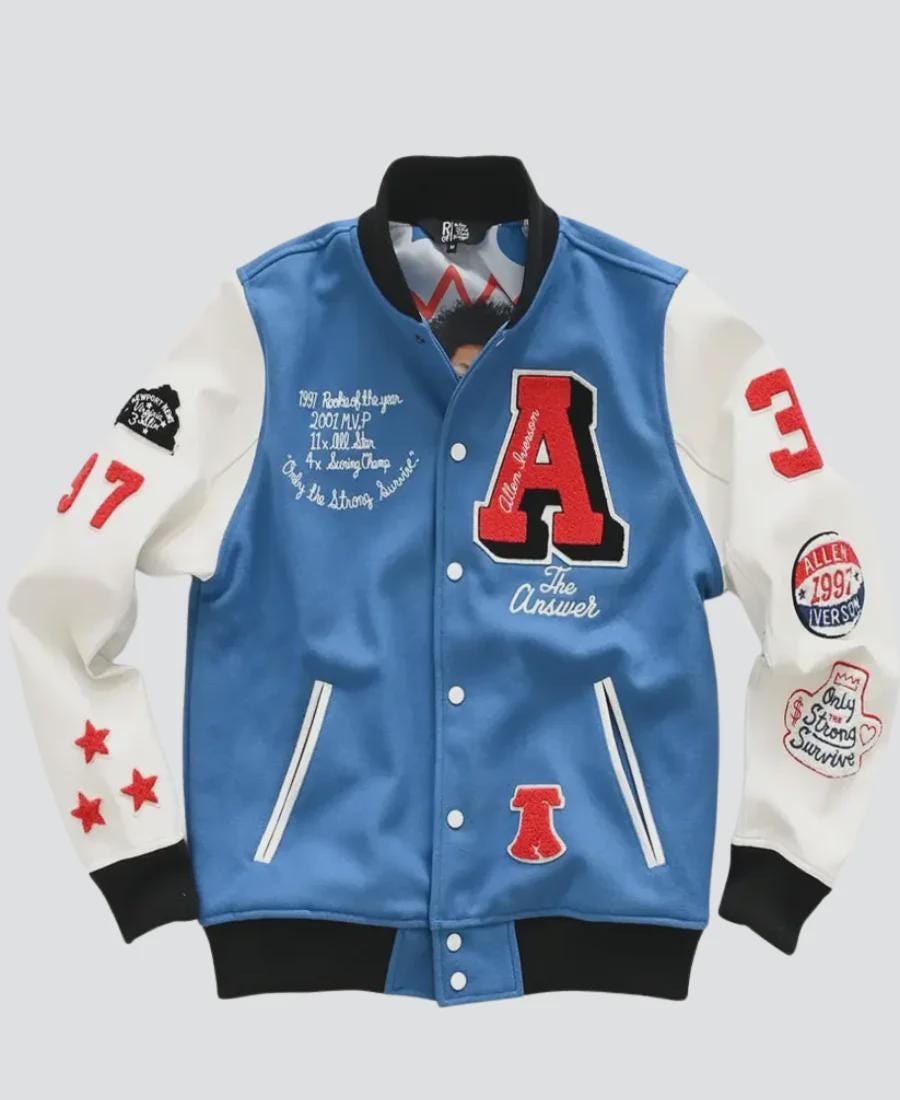 Stephen Curry Iverson The Answer Melton Varsity Jacket