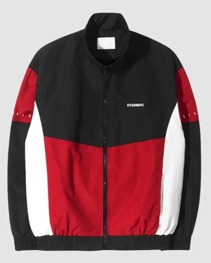 Qt8 Garments Red & Black Track Jacket