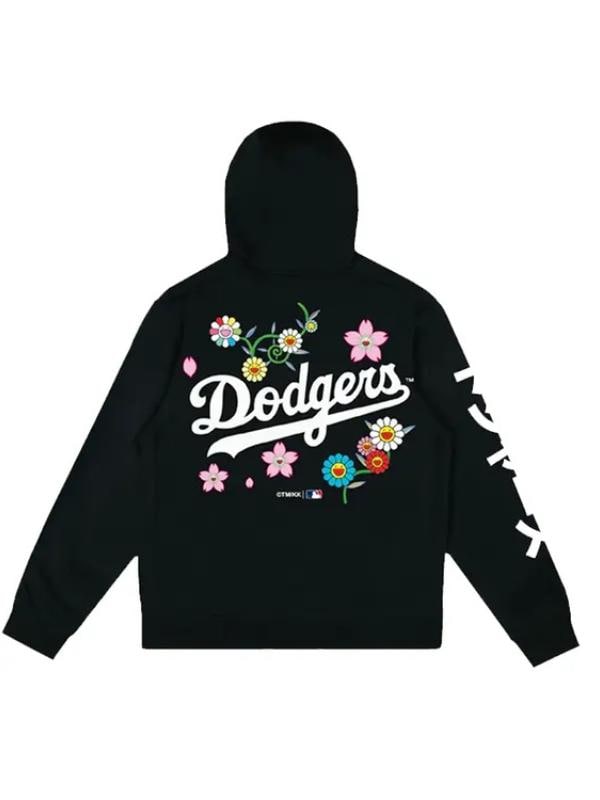 LA Dodgers Pullover Hoodie, Murakami Printed Floral Design