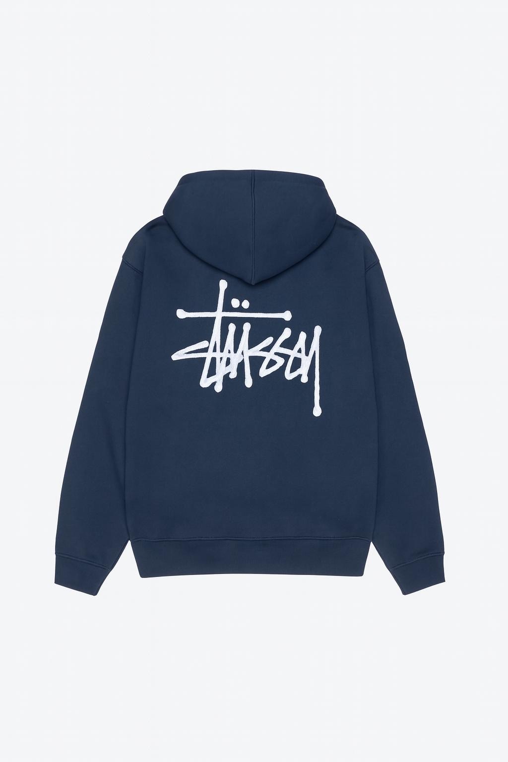 Unisex Navy Blue Embroidered Hoodie - Urban Street Wear Pullover
