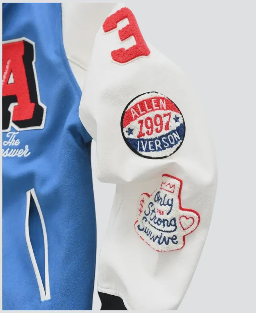 Stephen Curry Iverson The Answer Melton Varsity Jacket